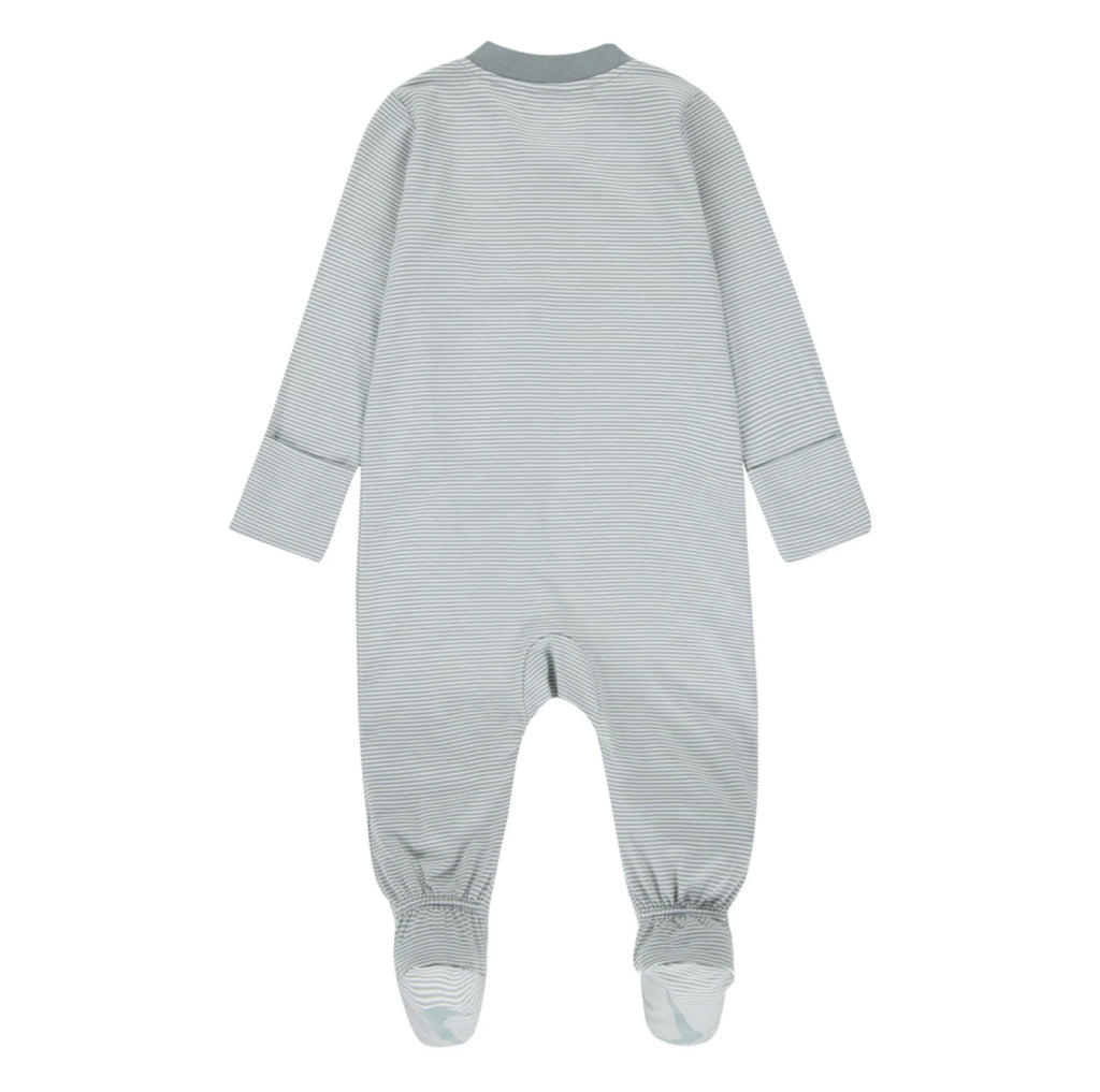 Mica Green Newborn Baby Nike Striped Footed Coverall