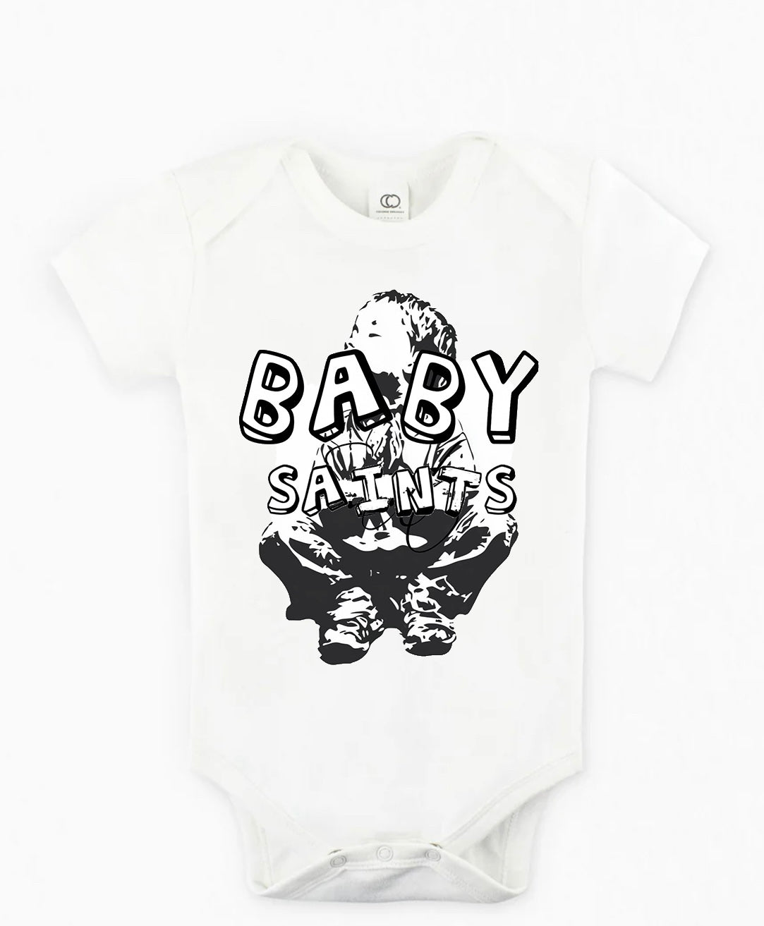 “BABY SAINTS” ONESIE
