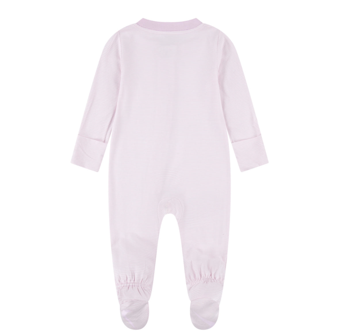 Pink Foam Newborn Baby Nike Striped Footed Coverall